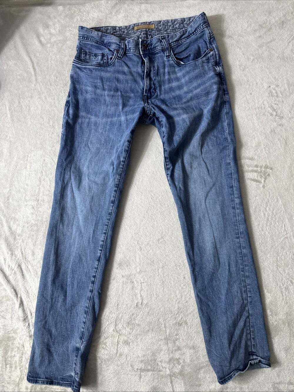 Robert Graham Men’s Jeans 32x32 Blue Denim Straight Leg Medium Wash